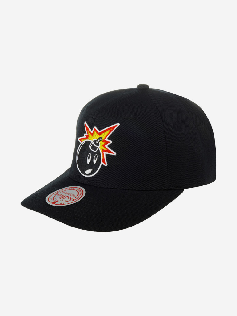 Бейсболка с прямым козырьком MITCHELL NESS HMUS6367-MNNYYPPPBLCK (черный)