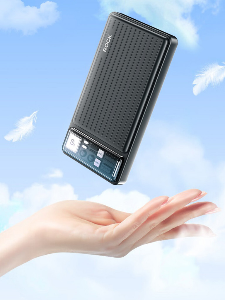 Внешний аккумулятор ROCK P91 PD20W Travel Series Power Bank 10000mAh темно-серый