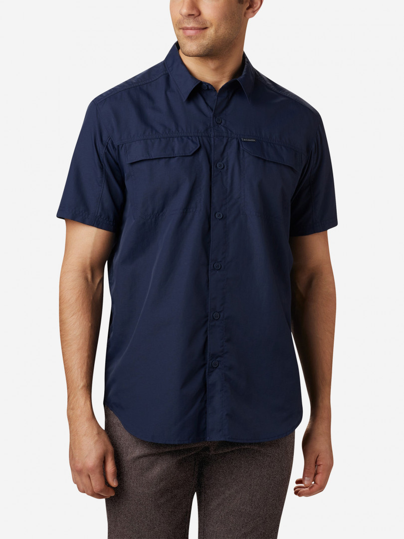 Рубашка с коротким рукавом мужская Columbia Silver Ridge 20 Short Sleeve Shirt Синий 3499₽