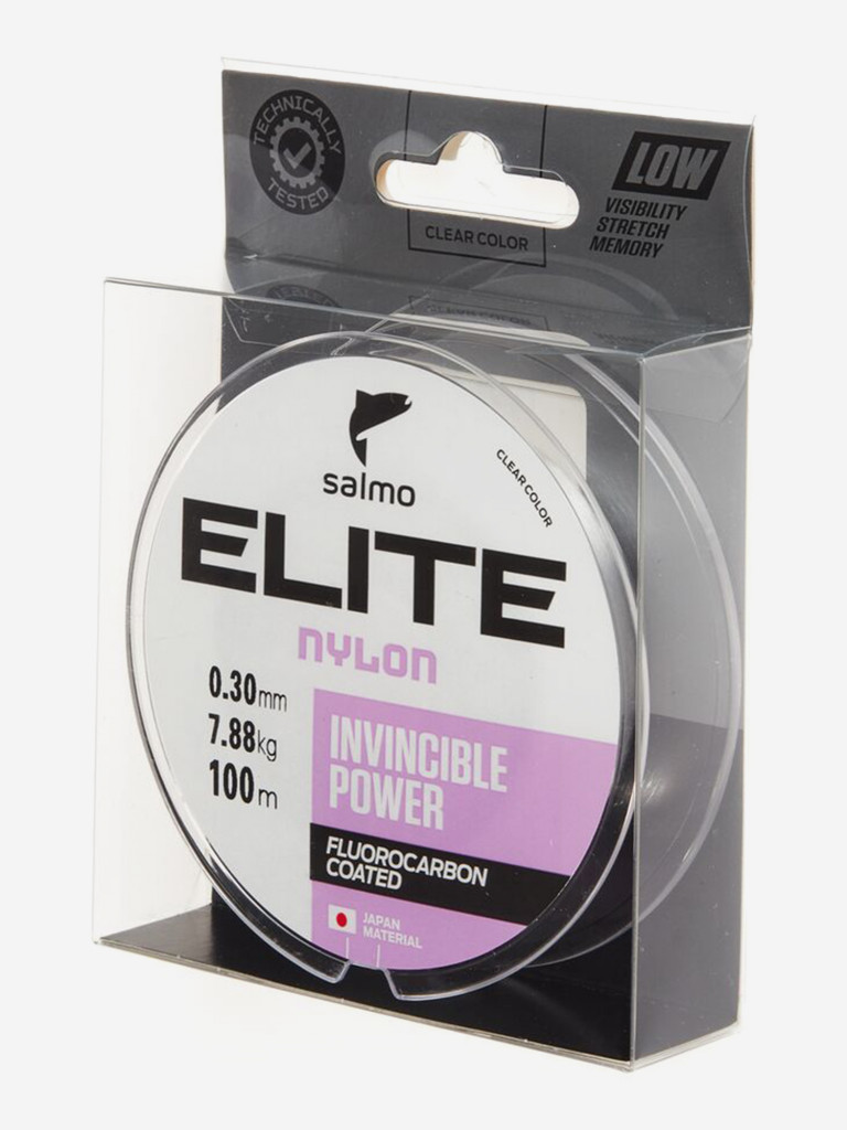 Леска флюорокарбон для летней рыбалки Salmo Elite FLUORO COATED NYLON длина 100 м, диаметр 0,30 мм