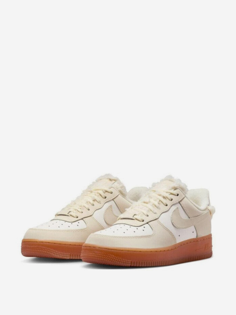 Кроссовки Nike Air Force 1 Sail Gum Faux Fur