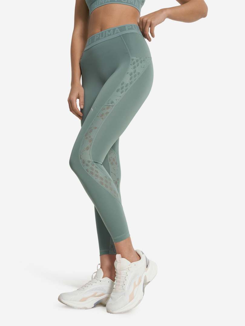фото Легинсы женские puma lace, зеленый
