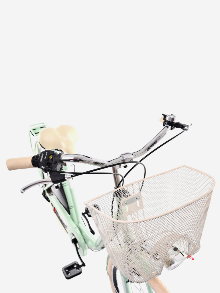 Велосипед CAPRIOLO CITY DIANA ALU (1 X 7), рама алюминий 18'', колёса 28'' (фисташковый - белый)