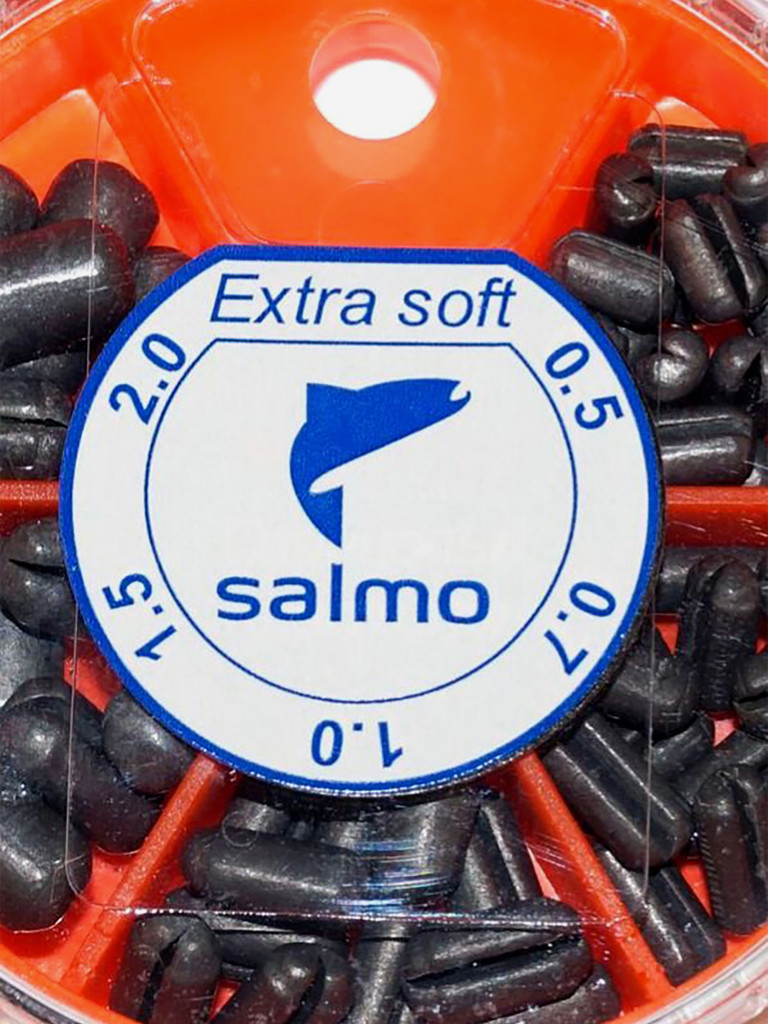 Рыболовные грузила зажимные мягкие Salmo EXTRA SOFT 0.5-2г, набор 10шт