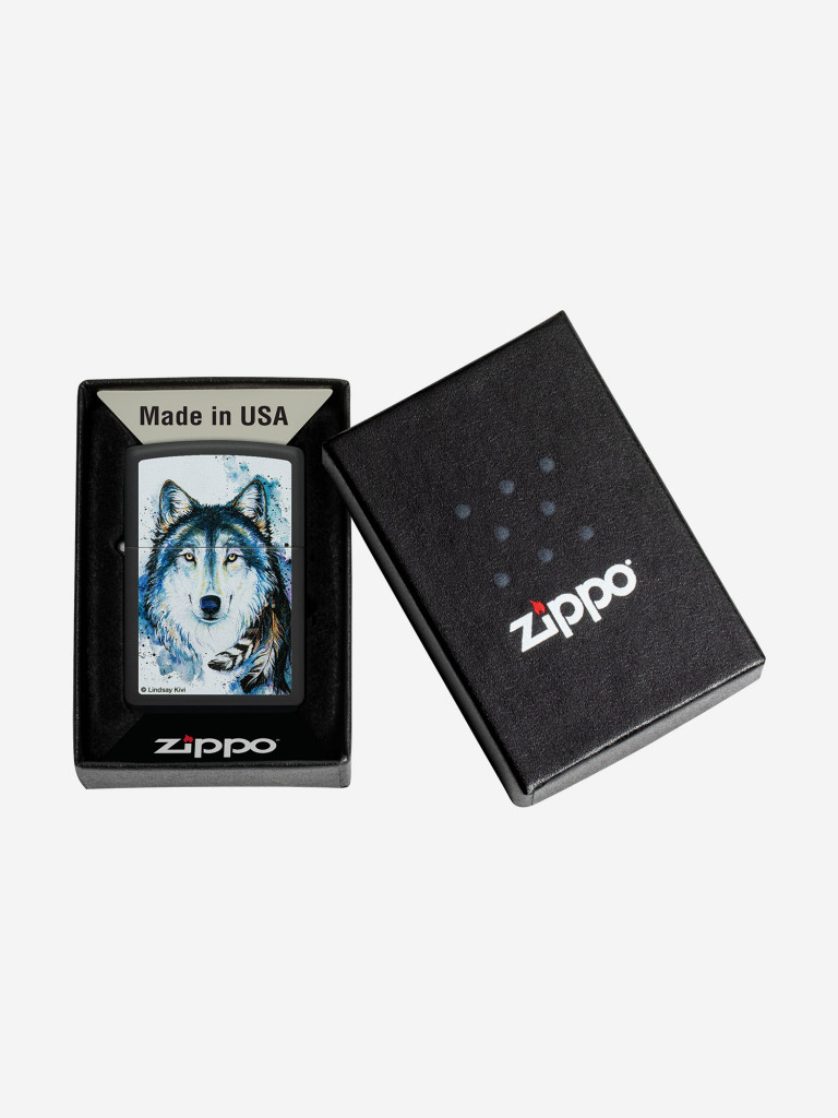Зажигалка бензиновая ZIPPO 48936 Feed the Good Wolf