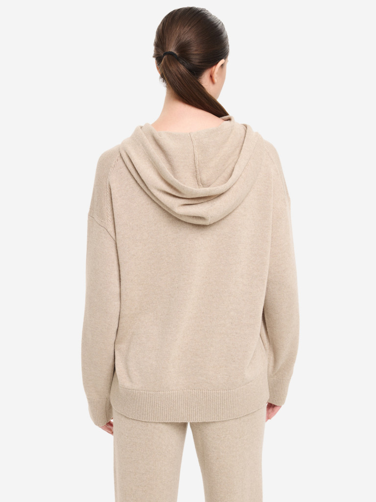 Худи спортивного стиля (свитер) женский ABOUT Lingerie с капошоном из смесовой шерсти