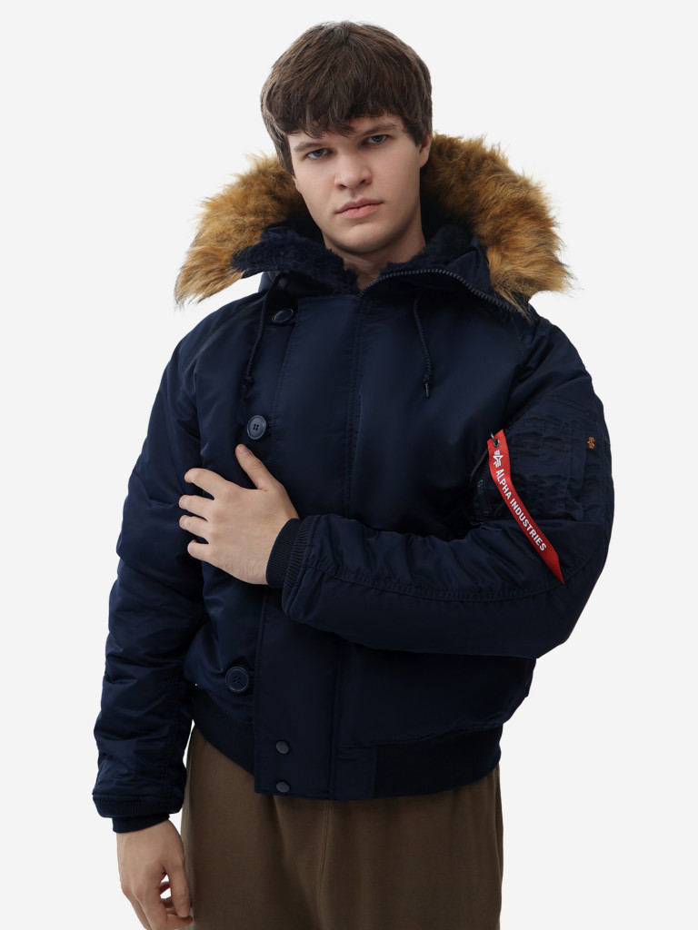 Парка зимняя мужская N-2B Alpha Industries темно-синий цвет