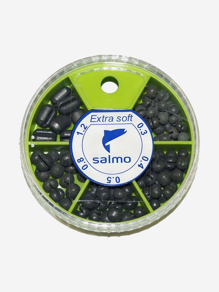 Рыболовные грузила зажимные мягкие Salmo EXTRA SOFT 0,3-1,2г набор 10шт
