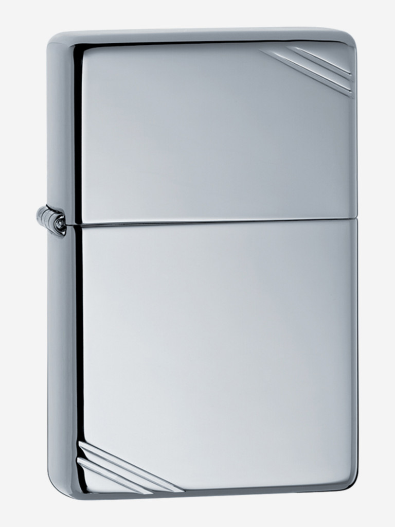 Зажигалка Zippo 260 Replica Vintage High Polish Chrome, серебристая глянцевая