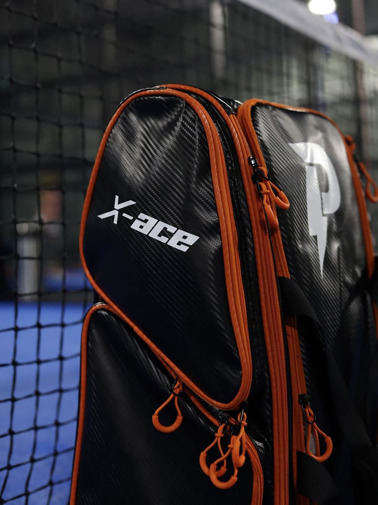 Спортивный рюкзак для падел-тенниса, черно-оранжевый