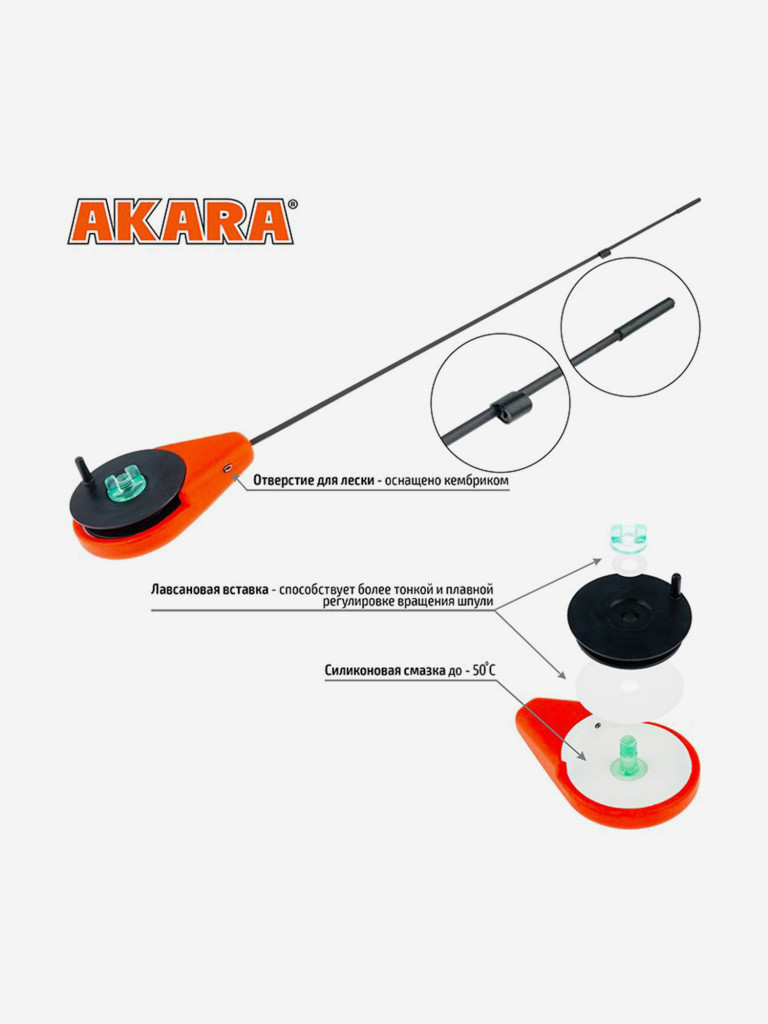 Удочка зимняя Akara Sfera Gl Red