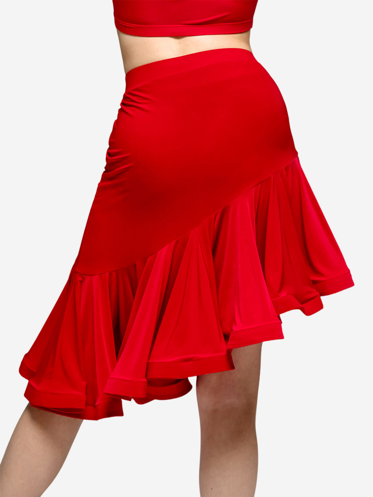 Юбка спортивная для бальных танцев GEORGIA RED