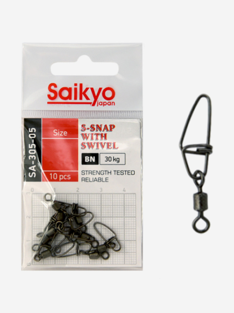 Вертлюг с застежкой Saikyo SA-305 ( 1упк. по 10 шт.)