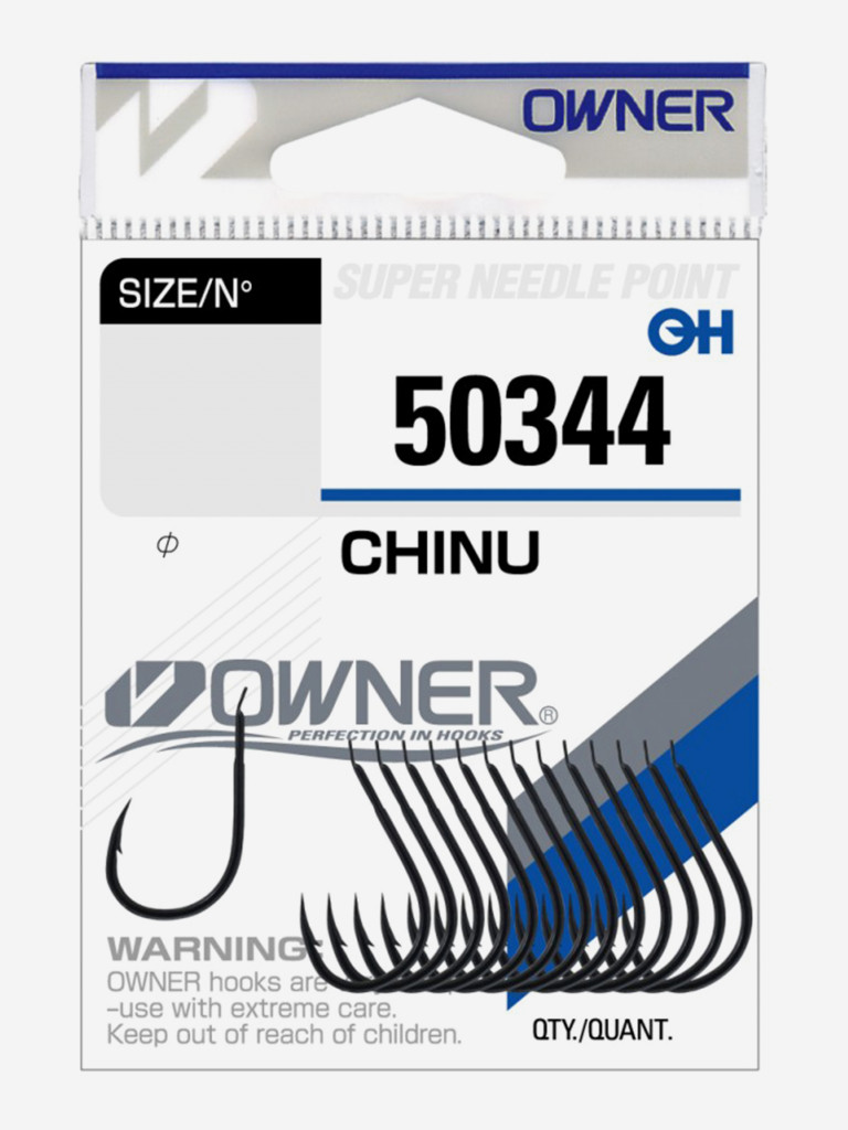 Крючок OWNER Chinu black №3 16шт