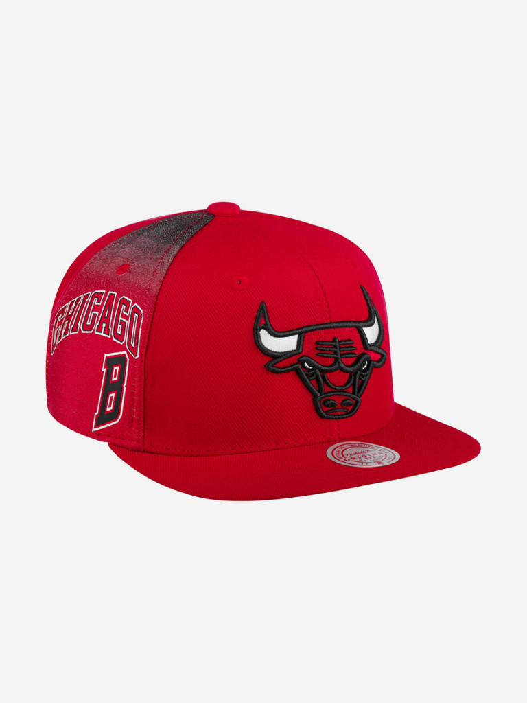 Бейсболка с прямым козырьком MITCHELL NESS HHSS2991-CBUYYPPPRED1 Chicago Bulls NBA