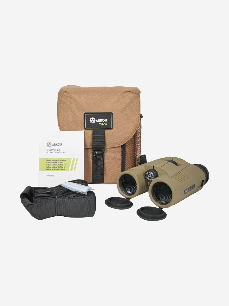 Бинокль мощный профессиональный с лазерным дальномером Arkon Velax V412, 4000 м, x12, Roof, Bak4, FMC, FOV 5,0