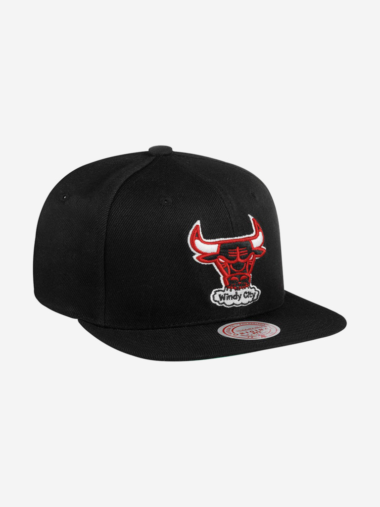 Бейсболка с прямым козырьком MITCHELL NESS 6HSSJS19079-CBUBLCK Chicago Bulls NBA