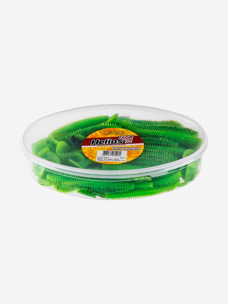 Мягкая приманка Helios Shaggy, 5,12'' / 13 см, Pepper Lime, 50 шт (HS-18-009-N)