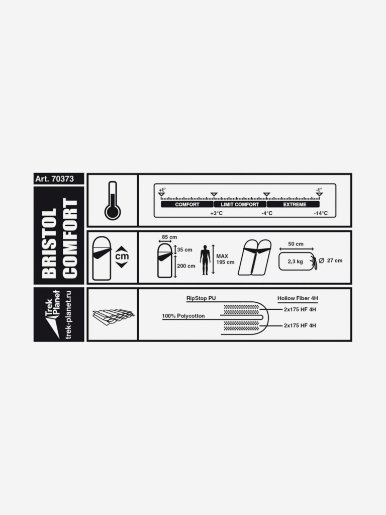 Спальный мешок Trek Planet Bristol L