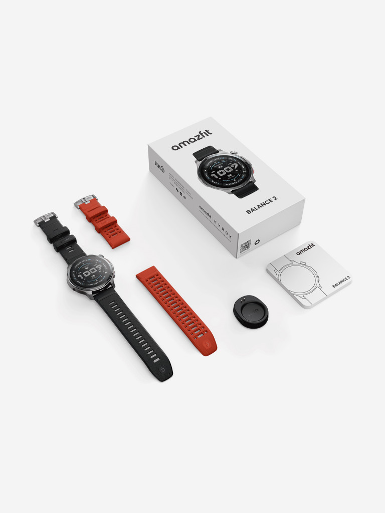 Умные часы Amazfit Balance 2 (+красный ремешок в комплекте)