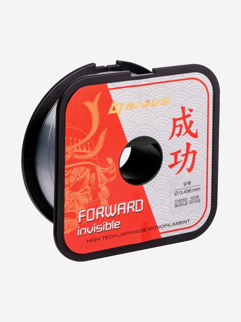 Леска для рыбалки Nisus FORWARD Invisible Nylon 0,496мм, 100м, 17,6кг, прозрачный