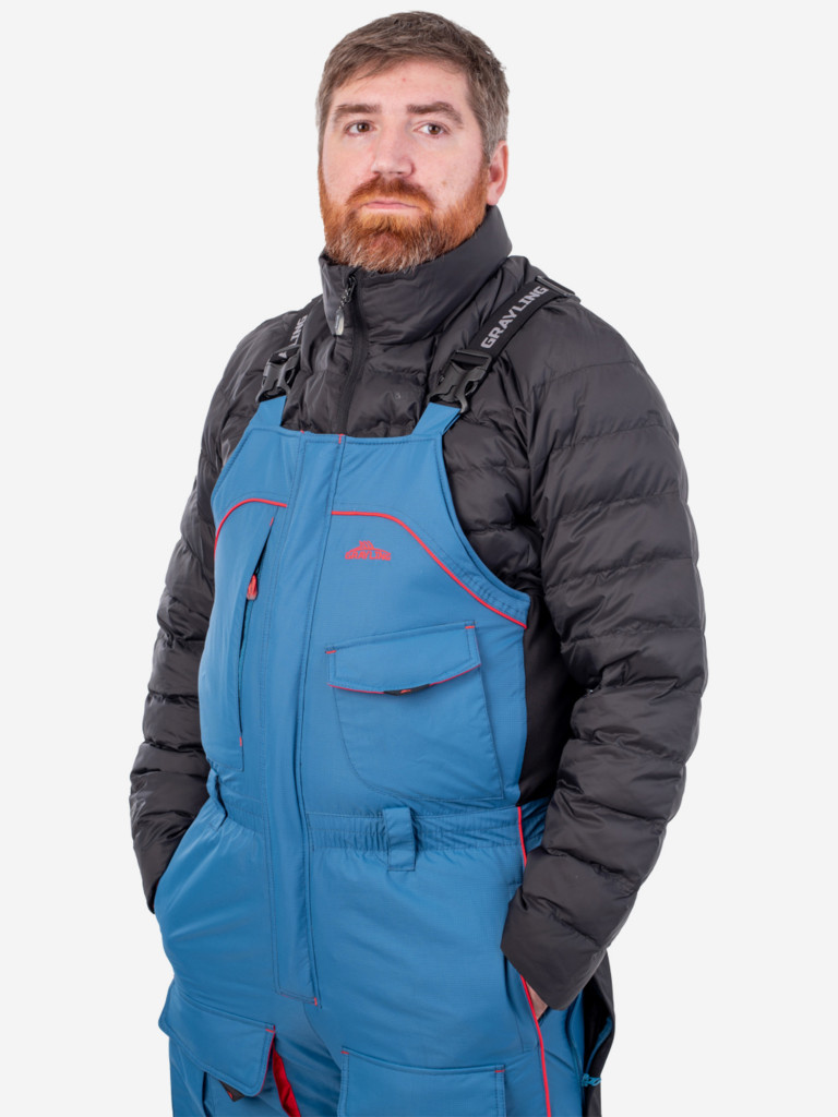 Костюм для рыбалки зимний -45, GRAYLING, Камчатка, т.синий-красный