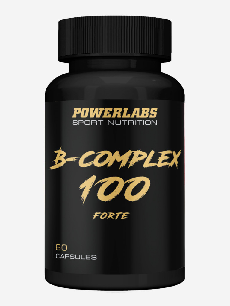 Комплекс витаминов группы B, POWERLABS B-100 COMPLEX, 60 капсул