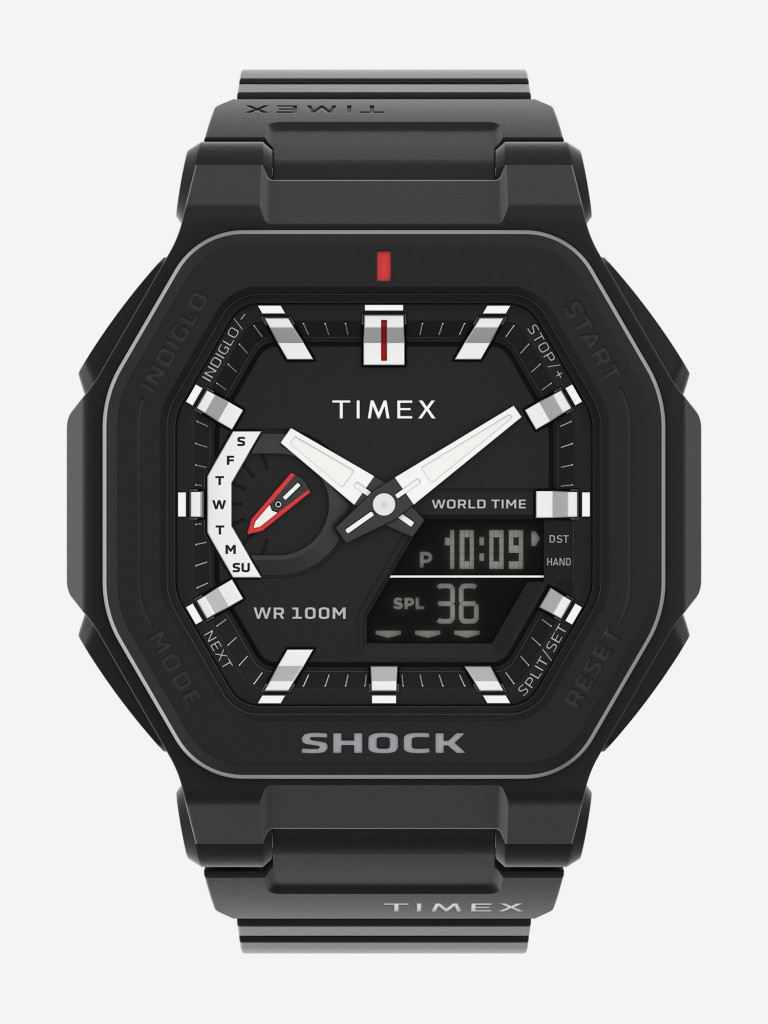 Спортивные часы TIMEX TW2V35600, Кварцевые, 45 мм, с подсветкой Indiglo