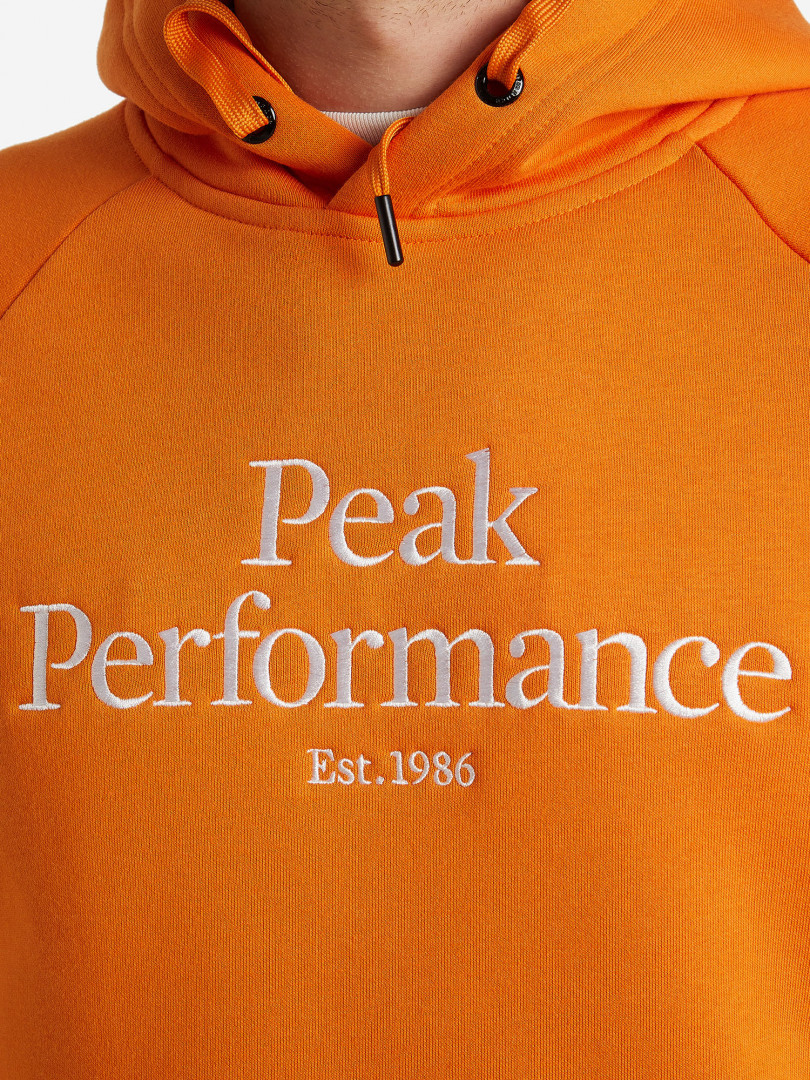 фото Худи мужская peak performance original, оранжевый