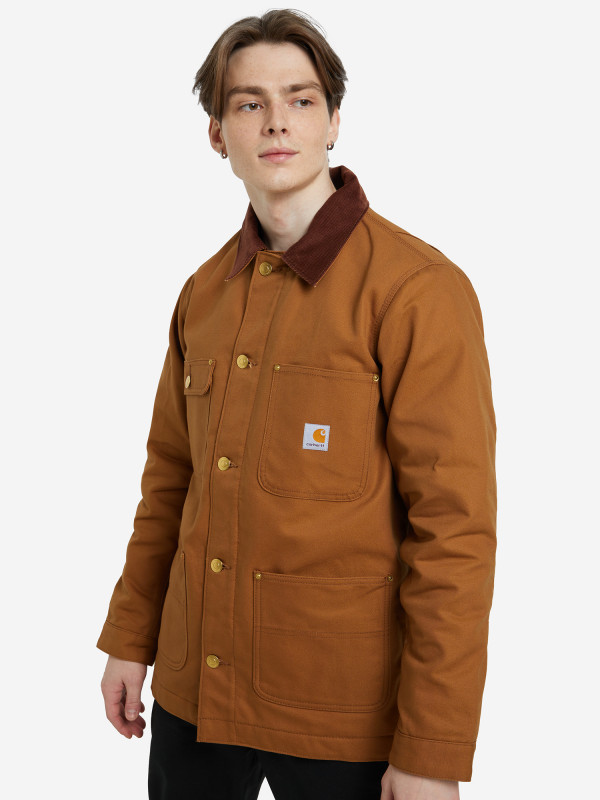 Куртка утепленная мужская Carhartt коричневый цвет — купить за 23799 руб. со скидкой 30 %, отзывы в интернет-магазине Спортмастер