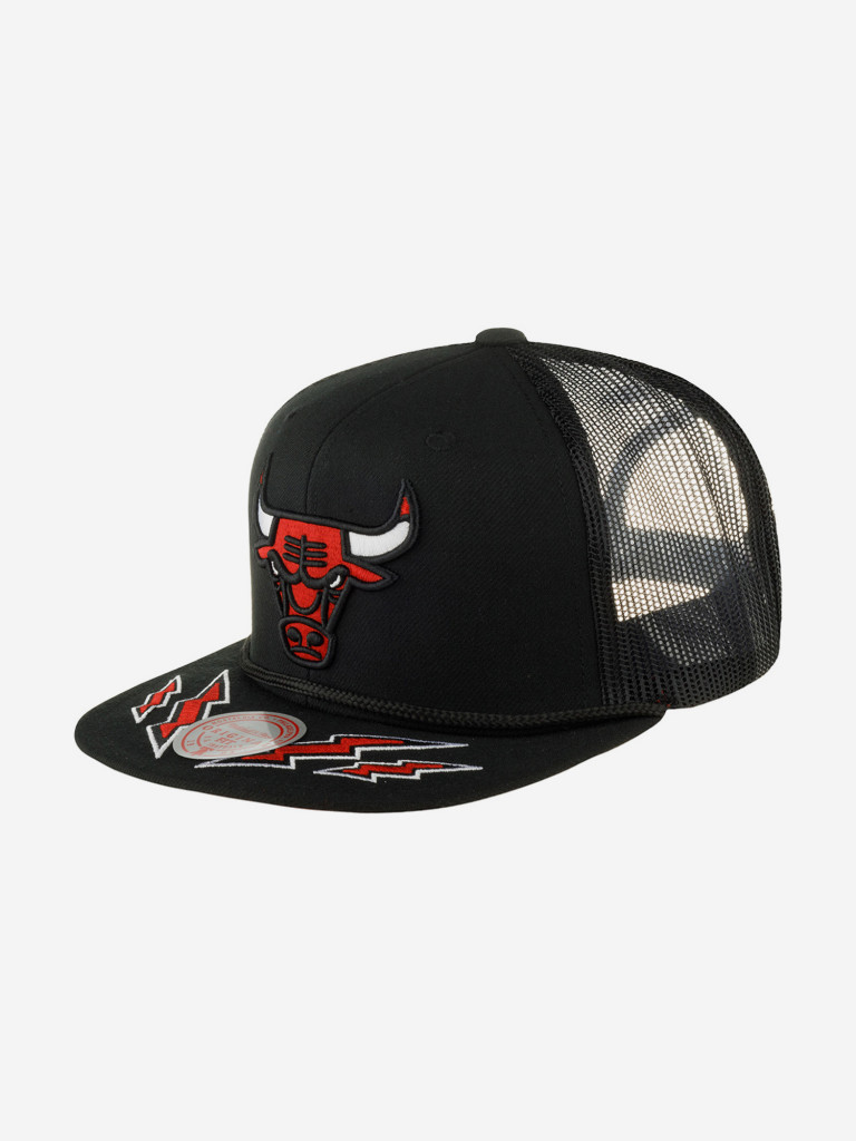 Бейсболка с прямым козырьком MITCHELL NESS HHSS7016-CBUYYPPPBLCK Chicago Bulls NBA (черный)