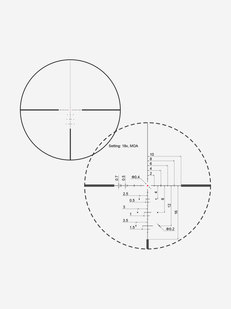 Прицел оптический Vector Optics Continental Hunting 3-18x, с подсветкой