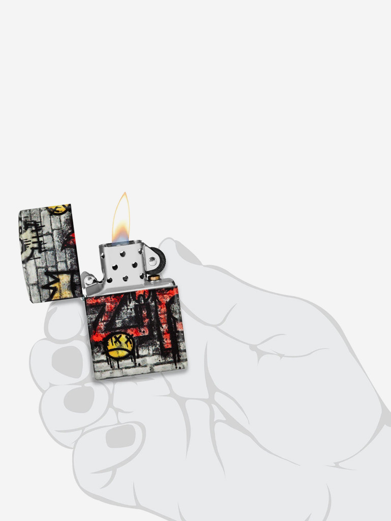 Зажигалка бензиновая ветроустойчивая Zippo Graffiti King 540 Matte