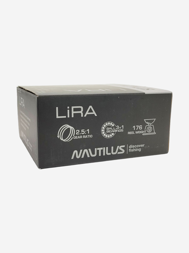 Катушка зимняя Nautilus LIRA # Black, катушка для удочки с передним фрикционом