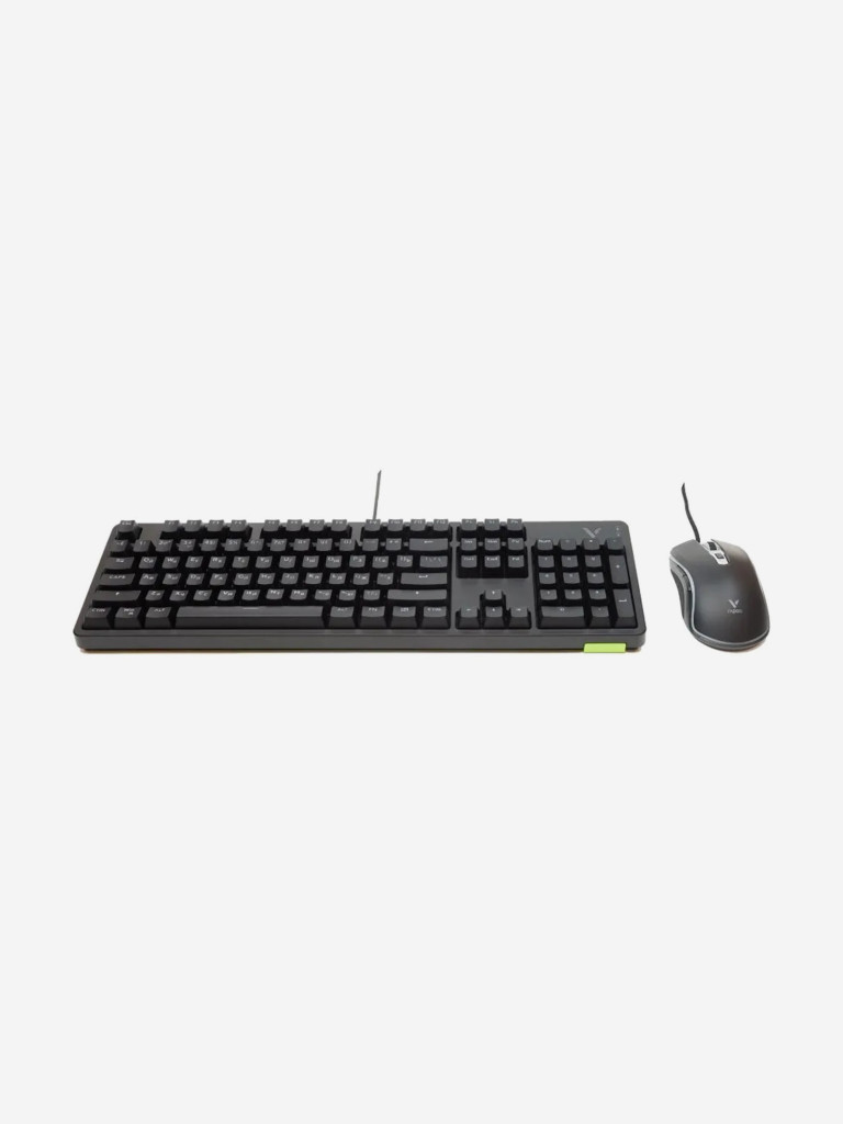 RAPOO Игровая механическая клавиатура+мышь проводная V185S, цвет - черный (13313)