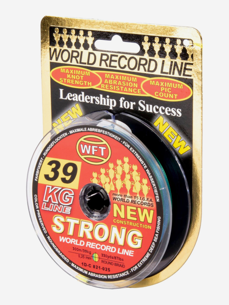 Шнур плетеный WFT KG STRONG разноцветный 300/025