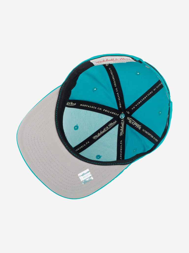 Бейсболка с прямым козырьком MITCHELL NESS 6HSSMM18842-CHOTEAL Charlotte Hornets NBA