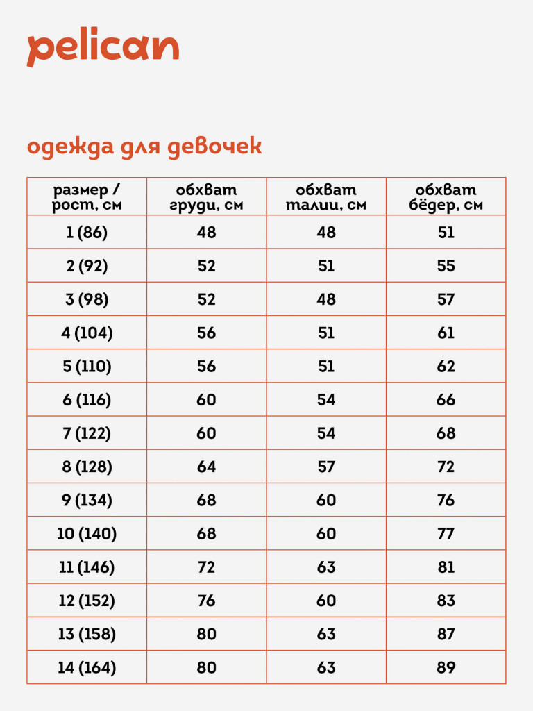 Брюки для девочек Pelican