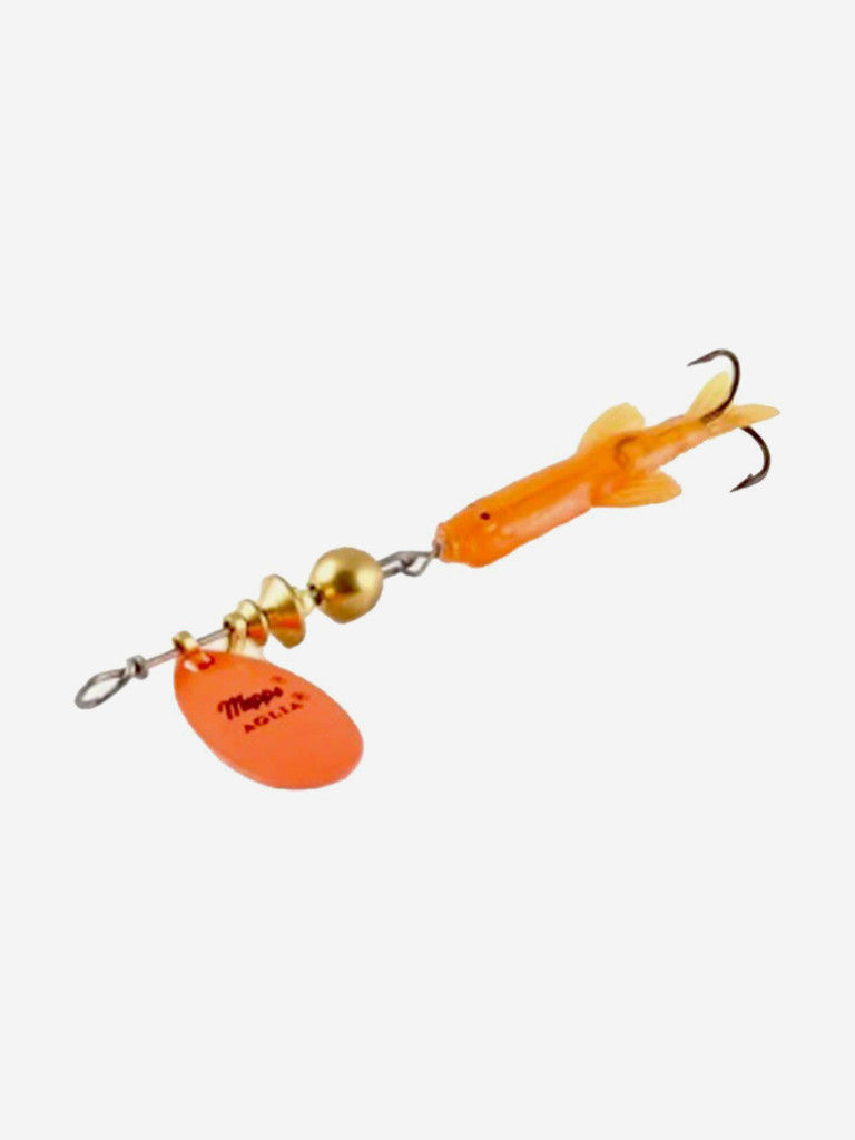 Блесна для рыбалки вертушка Mepps AGLIA Mini Saumon, 0, Orange, комплект из 5 штук