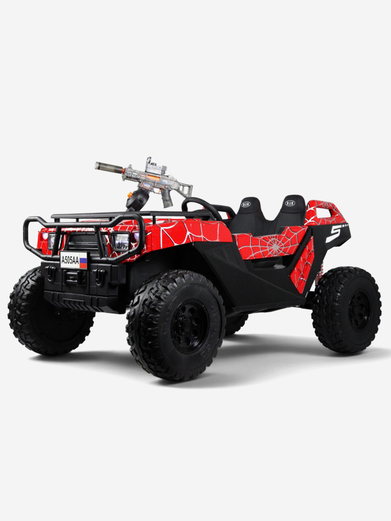 Детский электромобиль RIVERTOYS A505AA-LUX красный спайдер