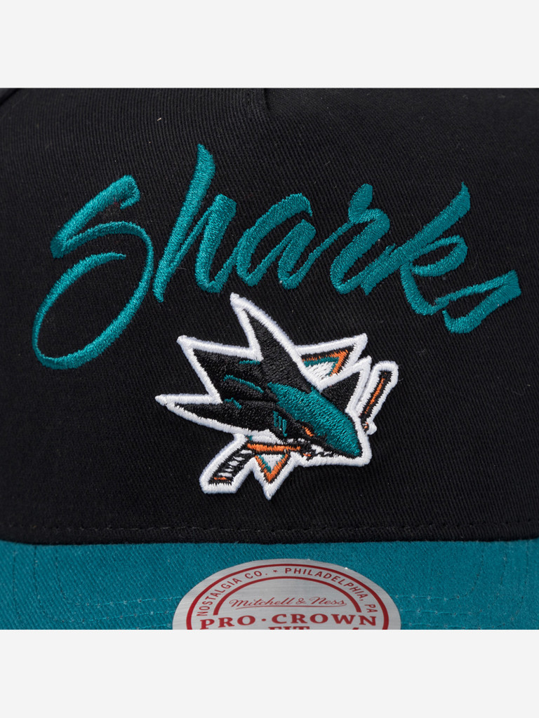 Бейсболка MITCHELL NESS HP9354-SJSBLCK San Jose Sharks NHL (черный)