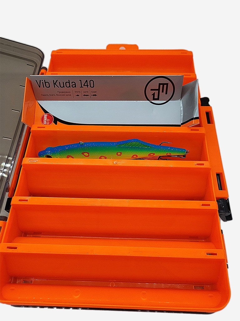 Коробка для воблеров двухсторонняя GFish 17500 (органайзер рыболовный), оранжевая