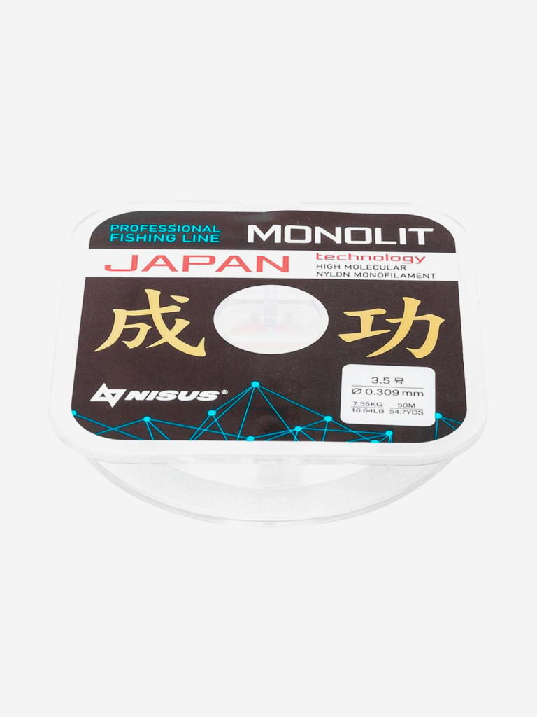 Леска для рыбалки Nisus MONOLIT Nylon 0,309мм, 50м, 7,55кг, прозрачный