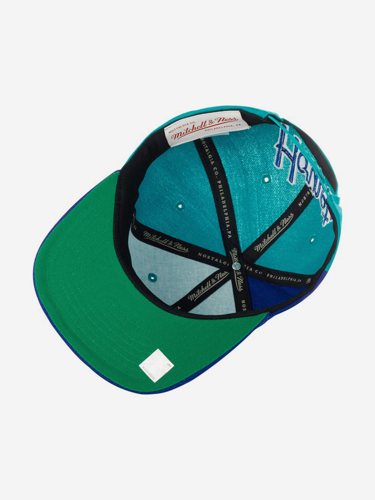 Бейсболка с прямым козырьком MITCHELL NESS 6MUSSH21299-CHOTLPR Charlotte Hornets NBA (голубой)