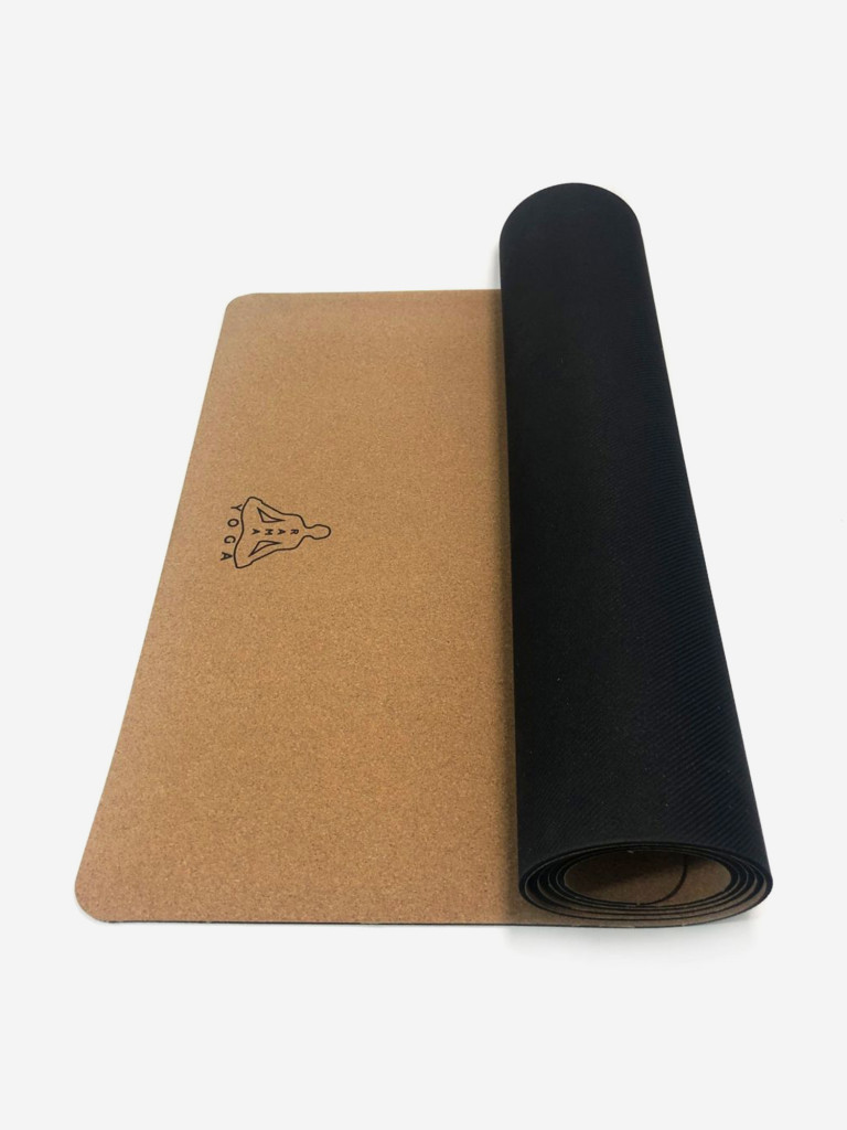 Коврик RamaYoga для йоги RY из пробки и каучука 2.5 бежевый, 23355