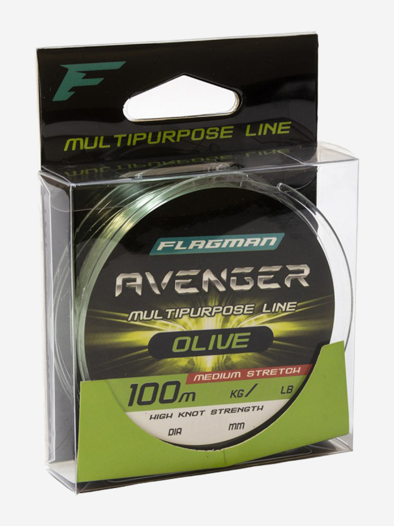 Леска FLAGMAN Avenger Olive Line 100м 0.40мм 14.5кг/31.9lb