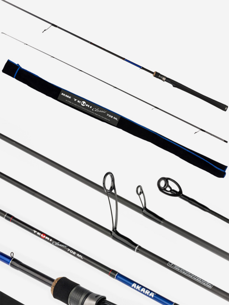 Спиннинг штекерный углеволоконный 2 колена Akara Teuri Classic ML762 TX-30 (5,5-17,5) 2,3 м