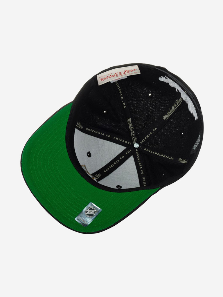 Бейсболка с прямым козырьком MITCHELL NESS HHSS5370-VGKYYPPPBLCK Vegas Golden Knights NHL