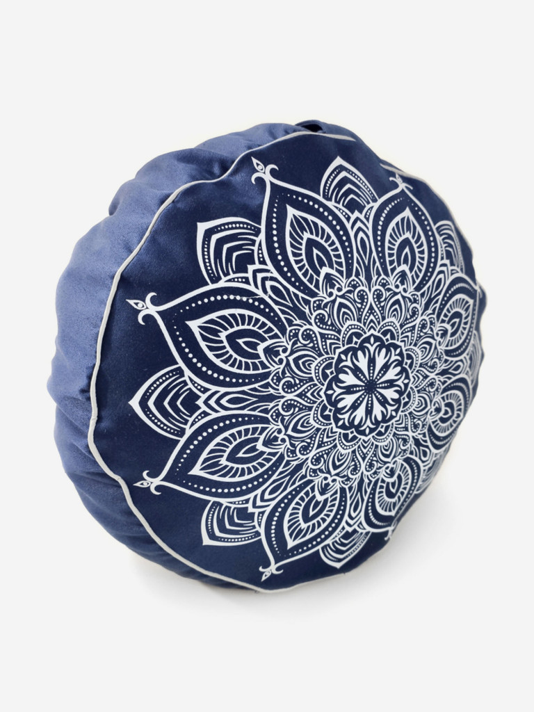 Подушка для медитации Mandala Blue, синий, размер 30 х 30 х 15 см вес 2 кг состав гречишная лузга