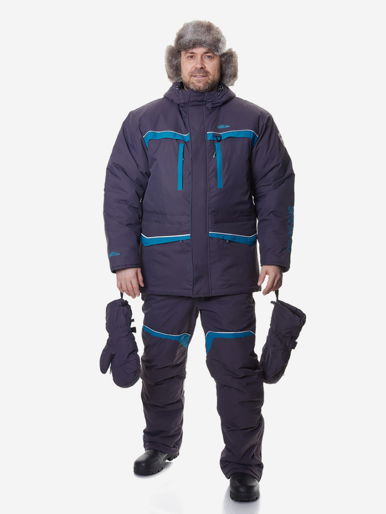 Костюм для рыбалки зимний -35, GRAYLING, Соболь графит